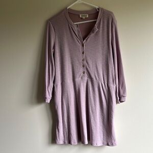 Stylish Lilac Button-Down Dress
